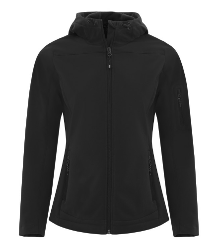 COAL HARBOUR® ESSENTIAL HOODED SOFT SHELL LADIES' JACKET front Thumb Image