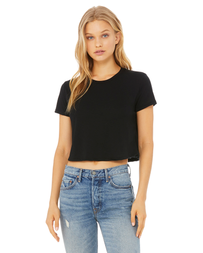 Ladies' Flowy Cropped T-Shirt front Thumb Image
