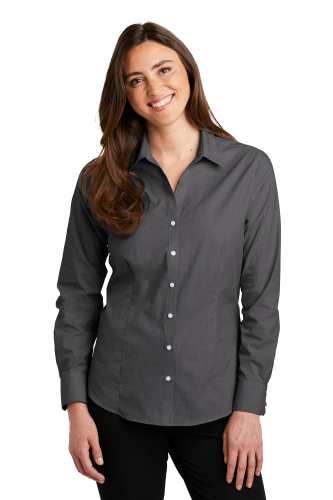 Coal Harbour® Textured  Ladies' Woven Shirt front Thumb Image