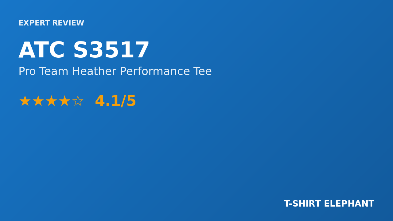 ATC S3517 Pro Team Heather Performance Tee Review