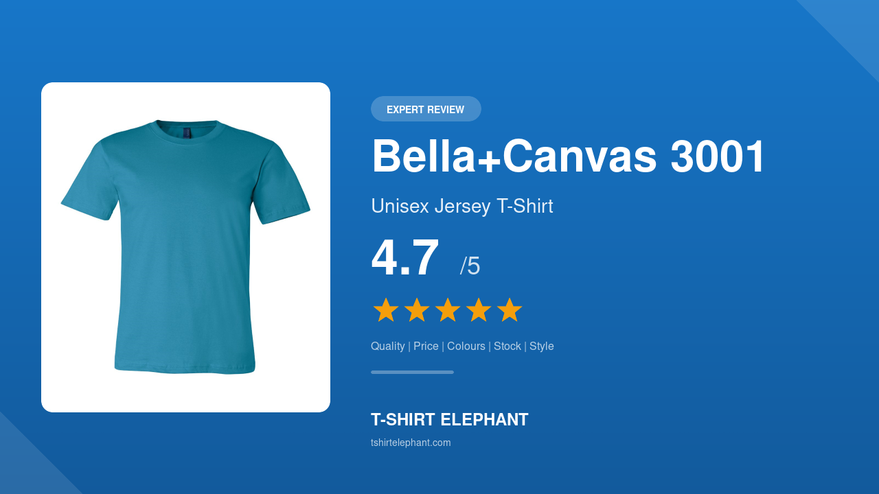 Bella+Canvas 3001 Unisex Jersey Tee Review