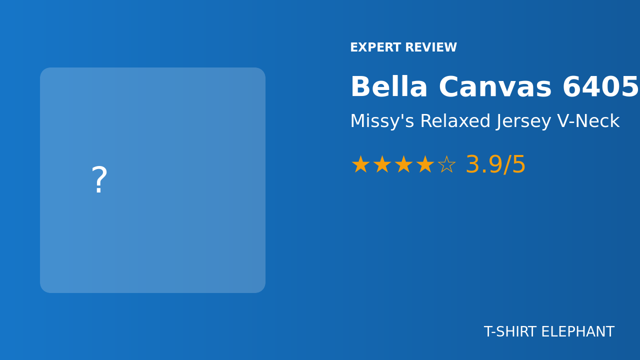 Bella Canvas 6405 Missy's Relaxed Jersey V-Neck Review