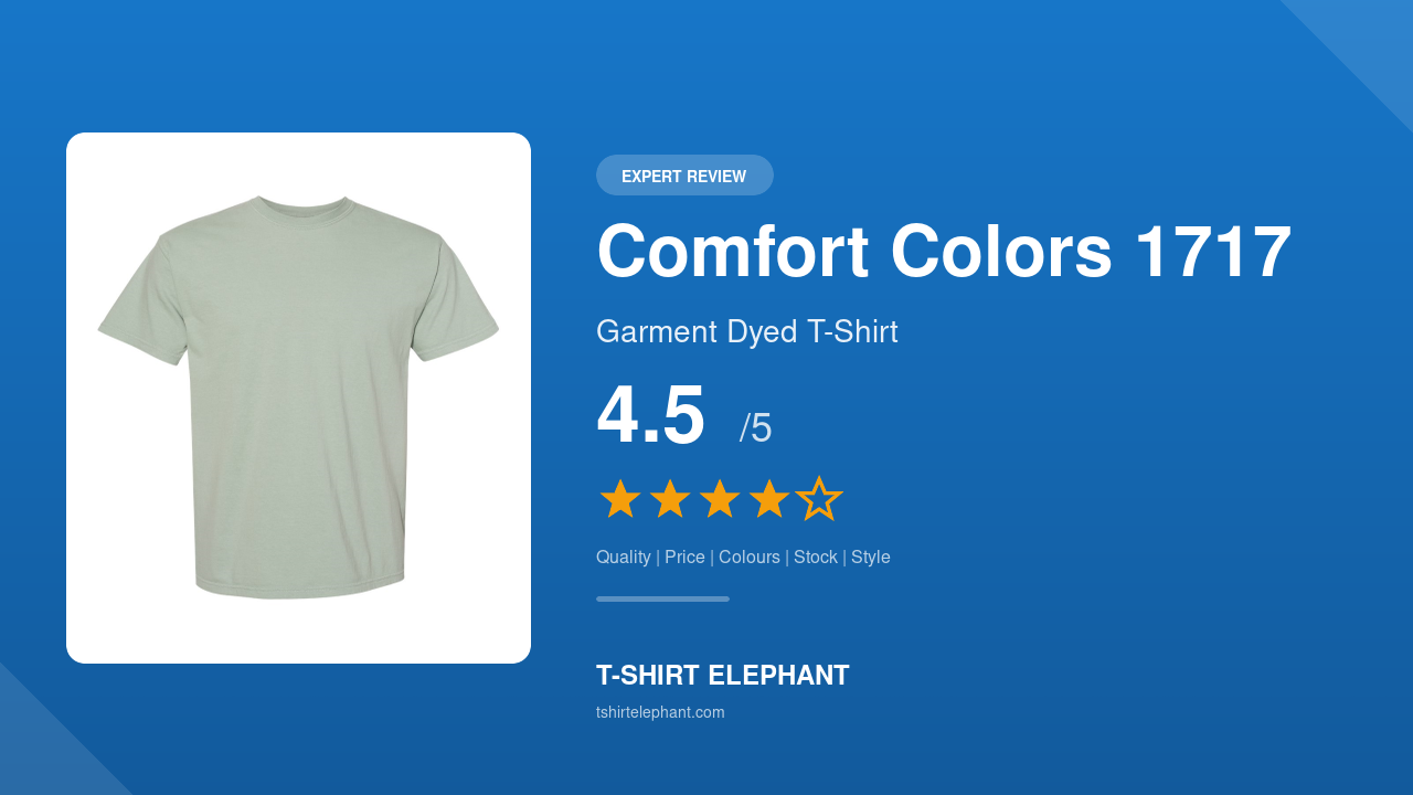 Comfort Colors 1717 Garment-Dyed Heavyweight T-Shirt Review