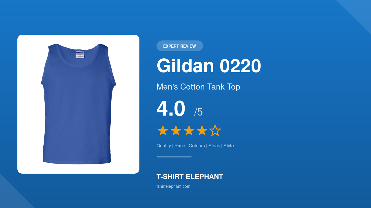 Gildan 0220 Men's Cotton Tank Top Review