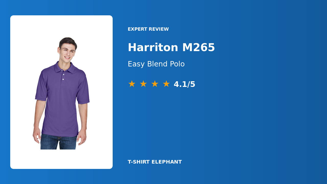 Harriton M265 Easy Blend Polo Review