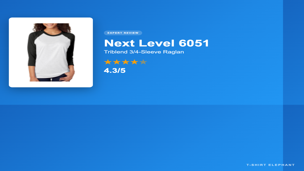 Next Level 6051 Unisex Triblend 3/4-Sleeve Raglan Review