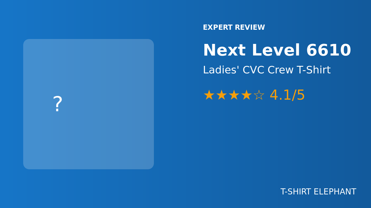 Next Level 6610 Ladies' CVC Crew T-Shirt Review