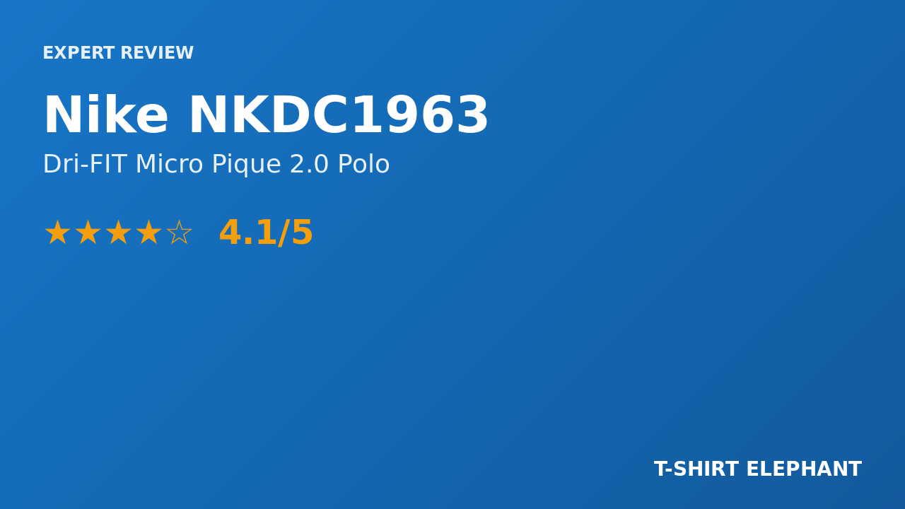Nike NKDC1963 Dri-FIT Micro Pique 2.0 Polo Review