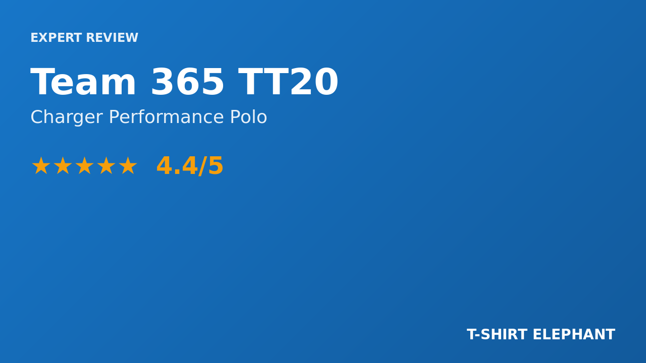 Team 365 TT20 Charger Performance Polo Review