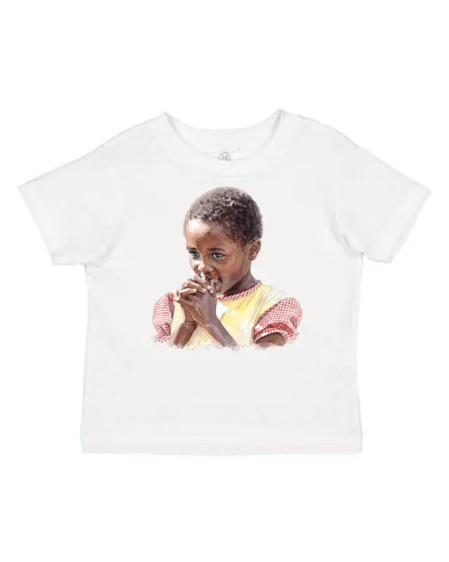 Little girl portrait: Watercolour toddler tee