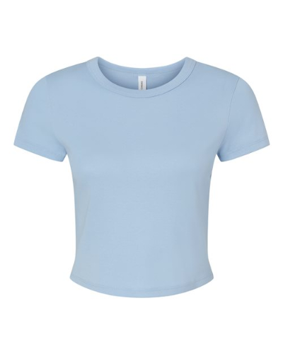 BELLA + CANVAS 1010 Women's Micro Rib Baby Tee - Solid Baby Blue Blend
