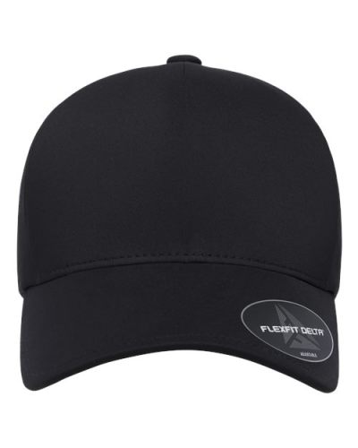 Flexfit 180AP Delta® Snapback Perforated Cap in Black - Custom Printing Available