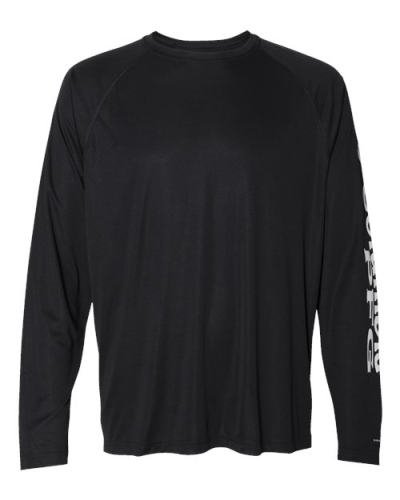 Columbia 212472 Men's PFG Terminal Tackle™ Long Sleeve T-Shirt in Black/ Cool Grey - Custom Printing Available