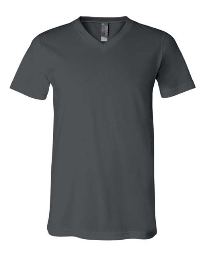 BELLA + CANVAS 3005 Unisex Jersey V-Neck Tee - Asphalt by Bella + Canvas