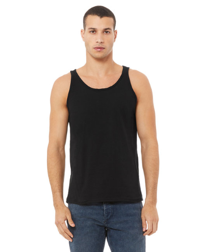 Bella 3480 Unisex Jersey Tank — Black