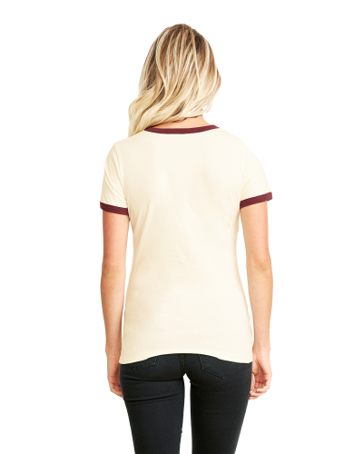 Next Level Ladies' Ringer T-Shirt back Thumb Image