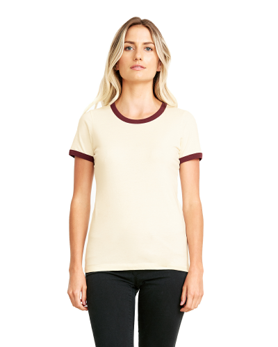 Next Level Ladies' Ringer T-Shirt front Thumb Image