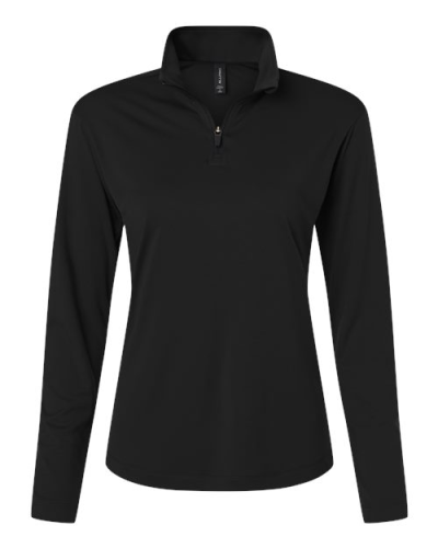 AllPro 41870L Women's Pro-Lock Performance Quarter-Zip Pullover in Black - Custom Printing Available