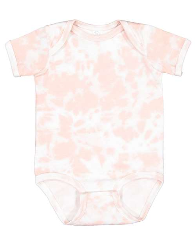 Rabbit Skins 4424EX Infant Fine Jersey Bodysuit - Extended Colors - Rose Tie Dye