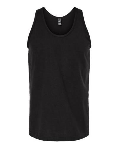 M&O 4505 Tank Top in Fine Black - Custom Printing Available
