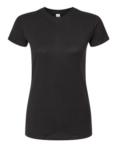 M&O 4513 Women's Fine Jersey T-Shirt in Fine Black - Custom Printing Available