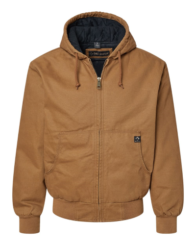 DRI DUCK 5020 DRI DUCK - Cheyenne Boulder Cloth™ Hooded Jacket with Tricot Quilt Lining in Saddle - Custom Printing Available