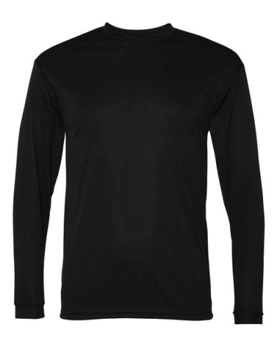 C2 Sport 5104 Unisex Performance Long Sleeve T-Shirt in Black - Custom Printing Available