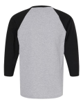 Raglan Three-Quarter Sleeve Baseball T-Shirt Back Thumbnail | Custom Apparel Canada