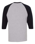 Unisex Heavy Cotton™ Raglan Three-Quarter Sleeve T-Shirt Back Thumbnail | Custom Apparel Canada