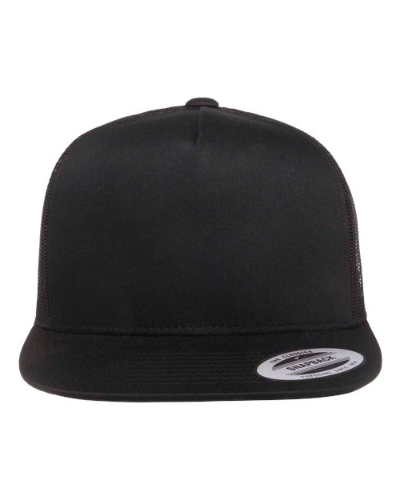 YP Classics 6006 Five-Panel Classic Trucker Cap - Black