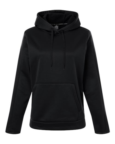 Under Armour 6010943 Under Armour 6010943 Women's Armour Fleece Pro Hooded Sweatshirt in Black/ White - Custom Printing Available