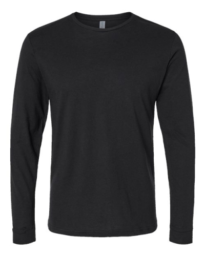 Next Level 6211 Unisex CVC Long Sleeve T-Shirt in Black - Custom Printing Available