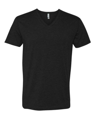 Next Level 6240 Unisex CVC V-Neck T-Shirt in Black - Custom Printing Available