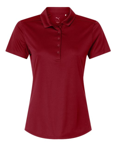 Puma Golf 629944 Womens Pure 2.0 Polo in Dark Crimson - Custom Printing Available