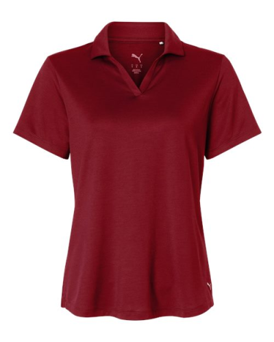 Puma Golf 631050 Women's Icon Polo 2.0 in Dark Crimson - Custom Printing Available