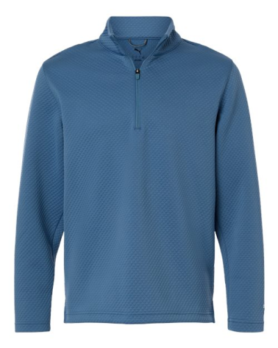 Puma Golf 638595 Men's Pebble Quarter-Zip Pullover in Blue Horizon - Custom Printing Available