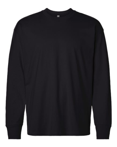 Next Level 7211 Unisex Heavyweight Long Sleeve T-Shirt in Black - Custom Printing Available