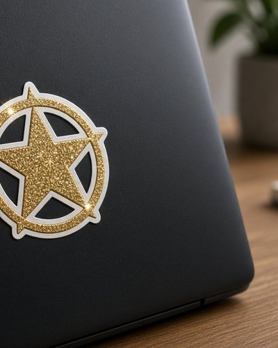 Glitter Die-Cut Stickers