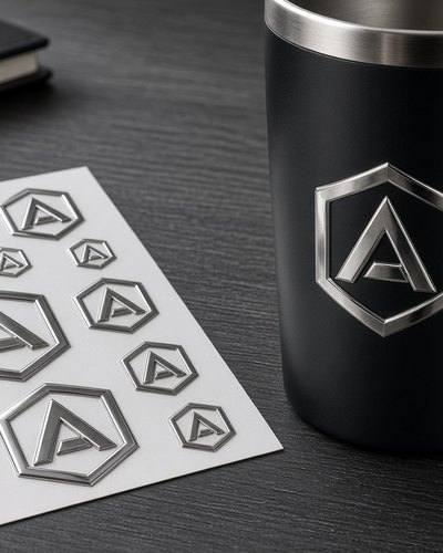 Silver Chrome Sticker Sheets