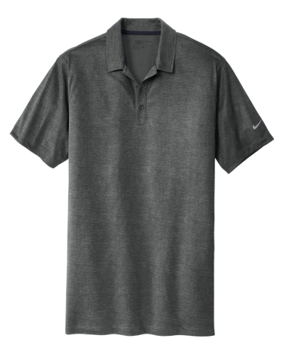 Nike 838965 Dri-Fit Crosshatch Polo in Anthracite/Black - Custom Printing Available