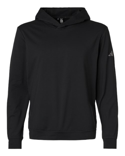 Adidas A2009 Adidas A2009 Men's Ultimate365 Elevated Hoodie - Black in Black - Custom Printing Available