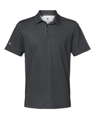 Adidas A498 Men's Ultimate365 Diamond Dot Print Polo - Black/ White/ Grey Three by Adidas