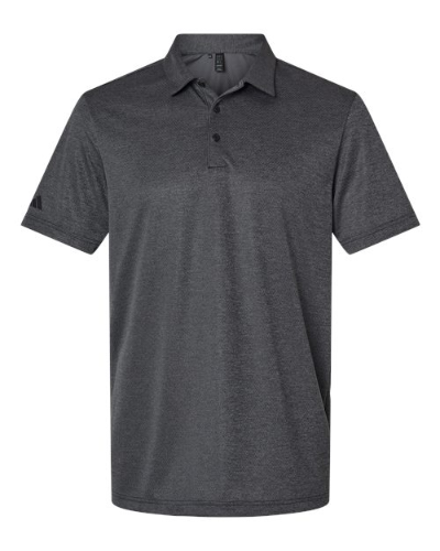 Adidas A591 Men's Space Dyed Polo - Black Melange by Adidas