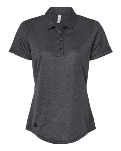 Adidas A592 Women's Space Dyed Polo - Black Melange by Adidas