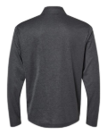 Adidas A593 Men's Space Dyed Quarter-Zip Pullover - Black Melange Back Thumbnail | Custom Apparel Canada