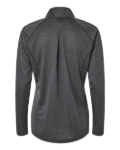 WOMEN'S Adidas A594 Space Dyed Quarter-Zip Pullover - Black Melange Back Thumbnail | Custom Apparel Canada