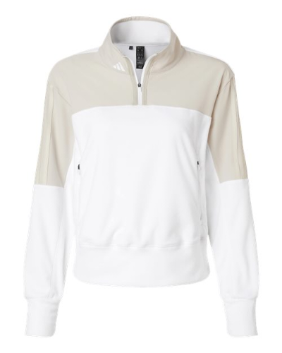 Adidas A601 Adidas A601 Women's Fleece Quarter-Zip Pullover - Alumina in Alumina - Custom Printing Available