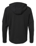 Adidas A607 Men's Half-Zip Hooded Anorak - Black Back Thumbnail | Custom Apparel Canada