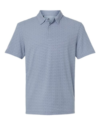 Adidas A702 Men's Blended Printed Polo - Blue Dawn Melange by Adidas