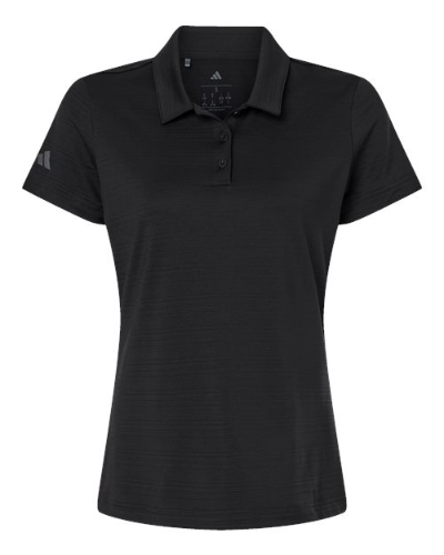 Adidas A707 Women's Textured Stripe Polo - Black by Adidas